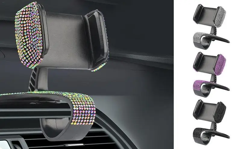 

Universal Crystal Rhinestones 360 Degree Car Phone Holder Car Mount Intelligent Infrared Holder Mount Phone GPS Holder For Cars