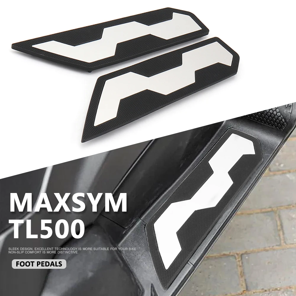 Мотоциклетные аксессуары, подножки для водителя, напольная педаль, черная резина, новинка Для SYM MAXSYM TL500 tl500 Maxsym TL 500