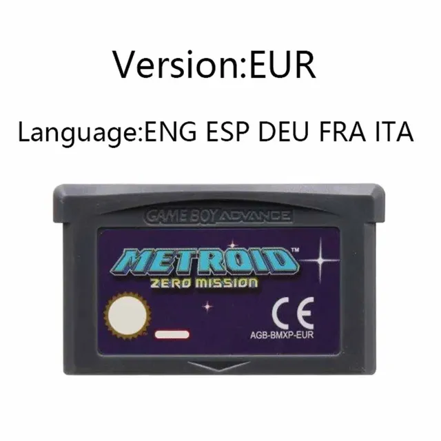 32-bit Video Game Cartridge Console Card  Metroid Series GBA Game Fusion Zero Mission for GBA/NDS/USA/EUR Version 3