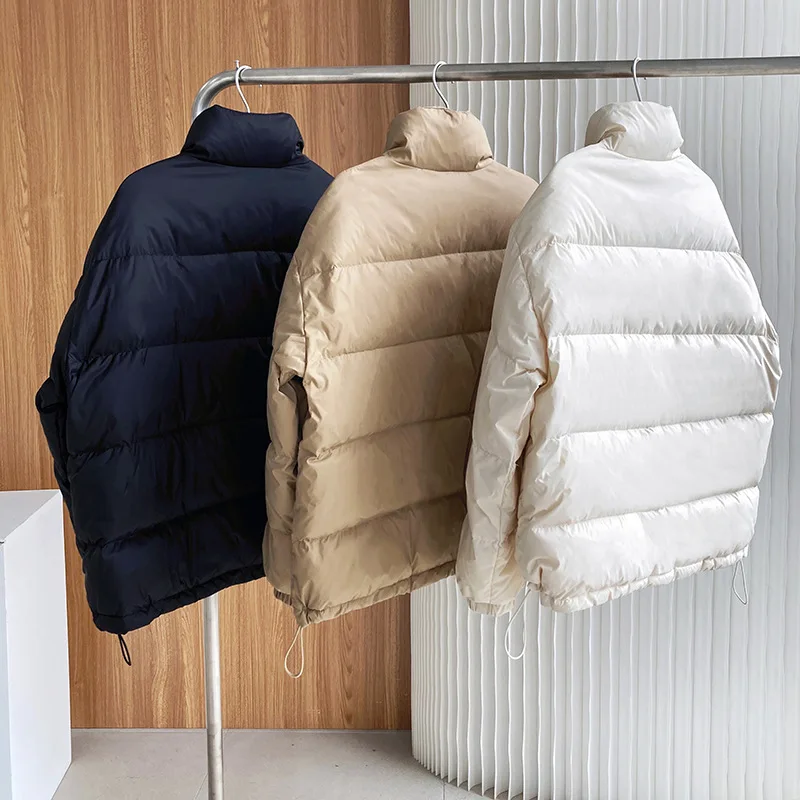 2021 Women Winter Coat Stand Collar Women Warm Thick White Duck Down Jacket Coat Tops Casaco Feminino Women Jacket Coat maxi puffer coat