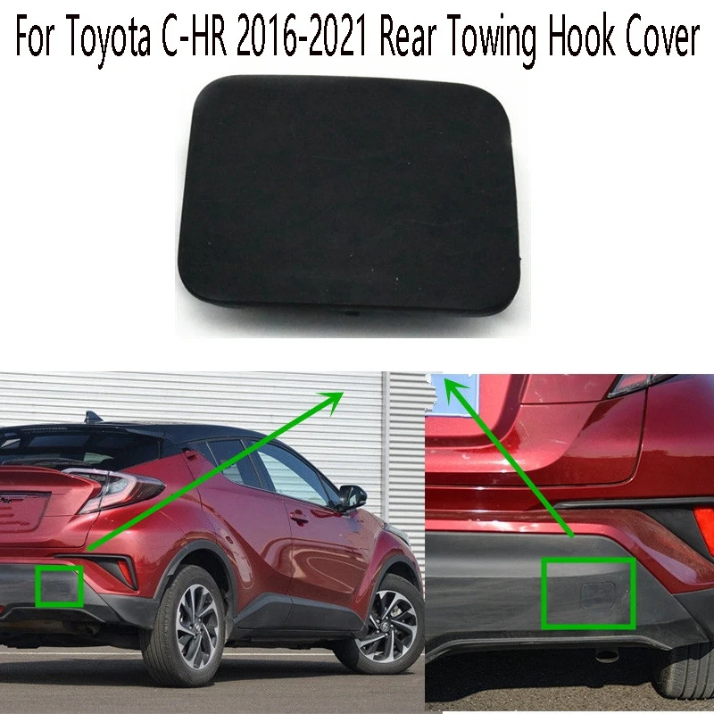 Car Rear Bumper Hook Cover Car Rear Bumper Tow Hook Cover Cap for Toyota C-HR-Rear Towing Hook Cover
