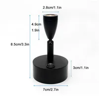 Black 2W Battery Portable LED Spot Lights for Jewelry Cabinet Lamp AAA Dry Battery Powered 3000K 6000K Table Desk on Spotlight 2