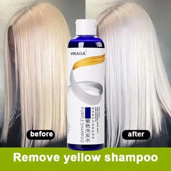 Shampoo colorante per capelli fissato al colore per coprire i capelli grigi che non sbiadiscono il giallo dopo lo sbiancare Shampoo viola non irritante per biondo