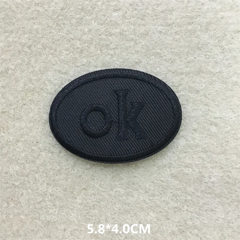 Schwarz-weiße Stickerei-Aufnäher auf Kleidung, Streifen, DIY-Aufnäher zum Aufbügeln für Kleidung, Abzeichen, Aufkleber, Kreuzgeist-Applikationen – Detail 20