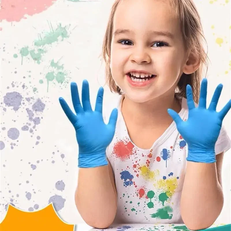 Disposable Nitrile Gloves for Kids Ages 5-15 Multipurpose Latex