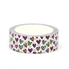 2025 NEW 1PC 10M Decorative Colorful Hearts Washi Tape for Scrapbooking Journaling Adhesive Masking Tape Cute Stationary 2