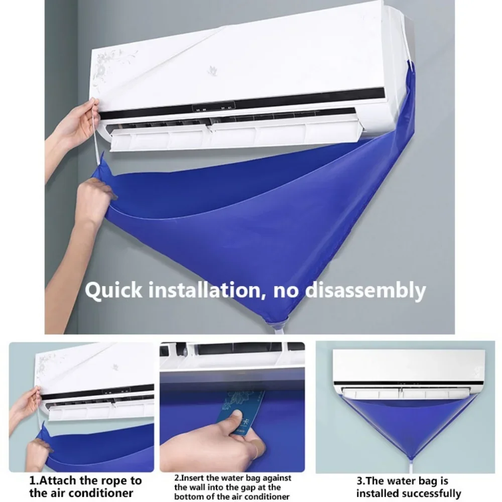 Air Conditioning Cover 100cm Air Conditioning Cleaning Cover Bag PVC Thickened Cleaner Water Pipe Home 1-1.5P Split Hanging Air Conditioner Tools