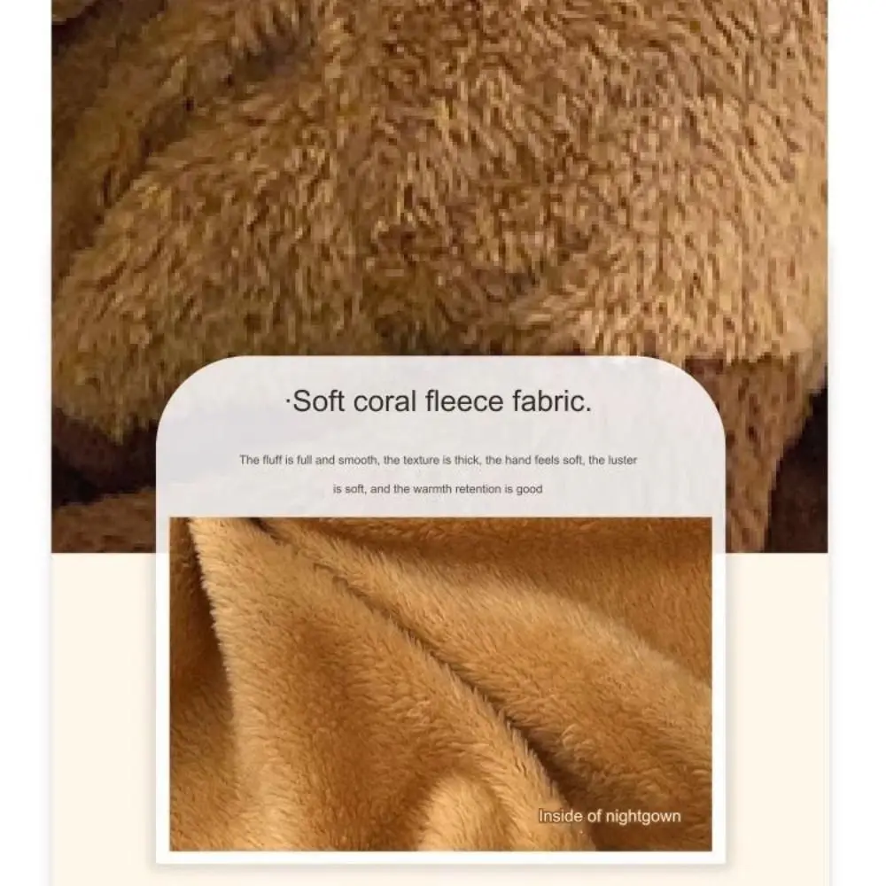 Coral Fleece Women Pajamas Pants Set Winter Sleepwear