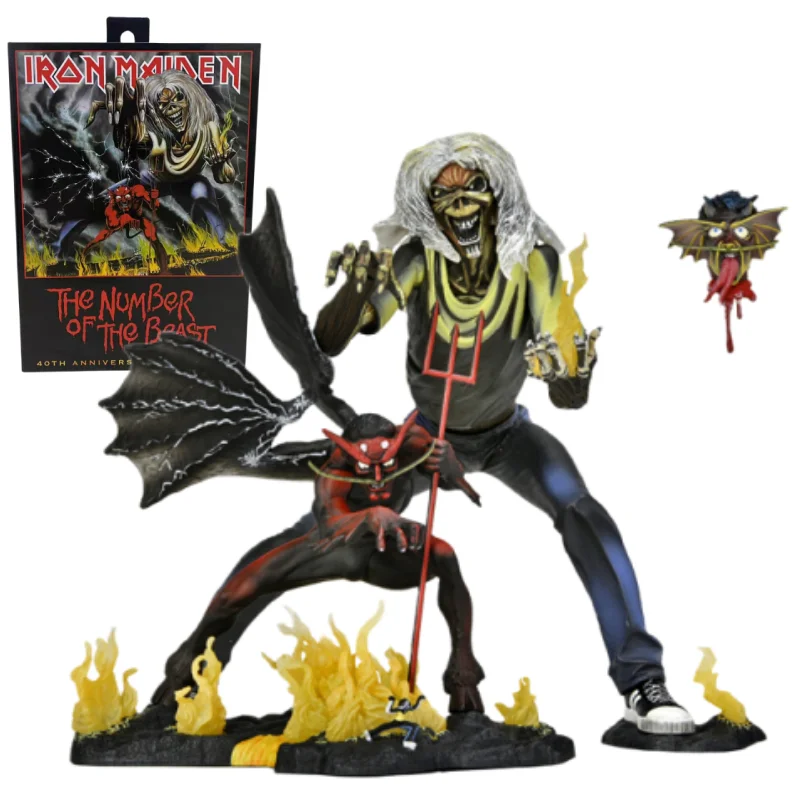 

In Stock Neca Iron Maiden The Number Of The Beast 40th Anniversary Anime Action Figure Collection Model Toy Gift