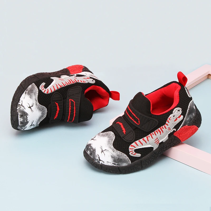 Children Dinosaur Mesh Shoes Boys Spring Tennis Sneakers Girls Tyrannosaurus Rex Outdoor Casual Sports