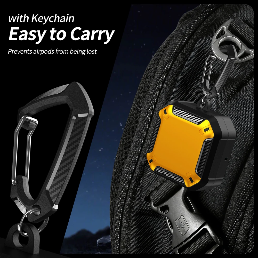 Earphone Protection Cover with Magnetic Closure and Safety Buckle Keychain