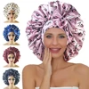 Women Satin Solid Sleeping Hat Night Sleep Cap for Women Shower Caps Waterproof Solid Sleeping Hair Bonnets Adjustable Cap 1