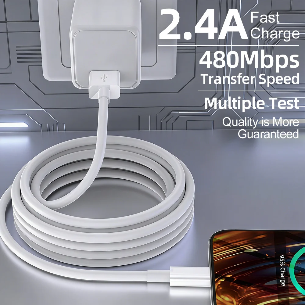 MFi Certified 3-Pack USB to Lightning Fast Charging Cables