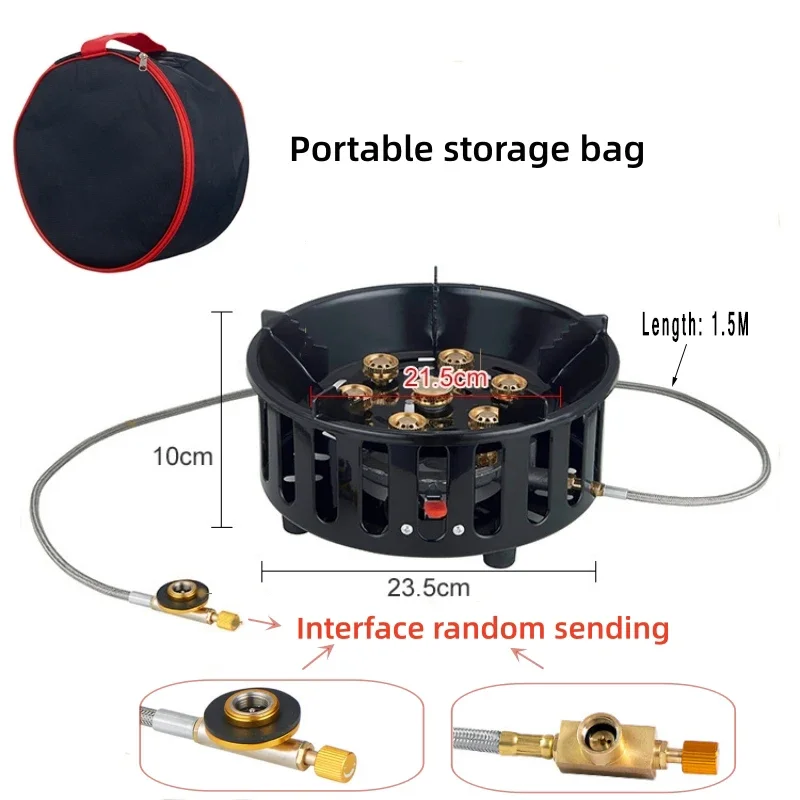 19800W Camping Stove Portable Tourist Gas Burner Windproof Outdoor Stoves Hiking Barbecue BBQ Cooking Cookware gas burner gas stove