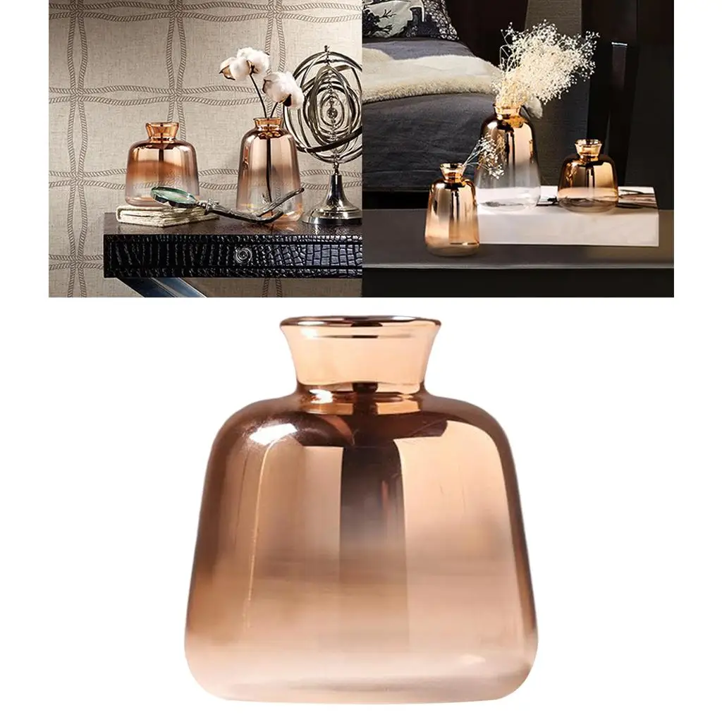 Flower Vase Living Room Dried Flowers Nordic Style Glass Transparent Planter Home Decor Accessories Flower Pot for Home Plants