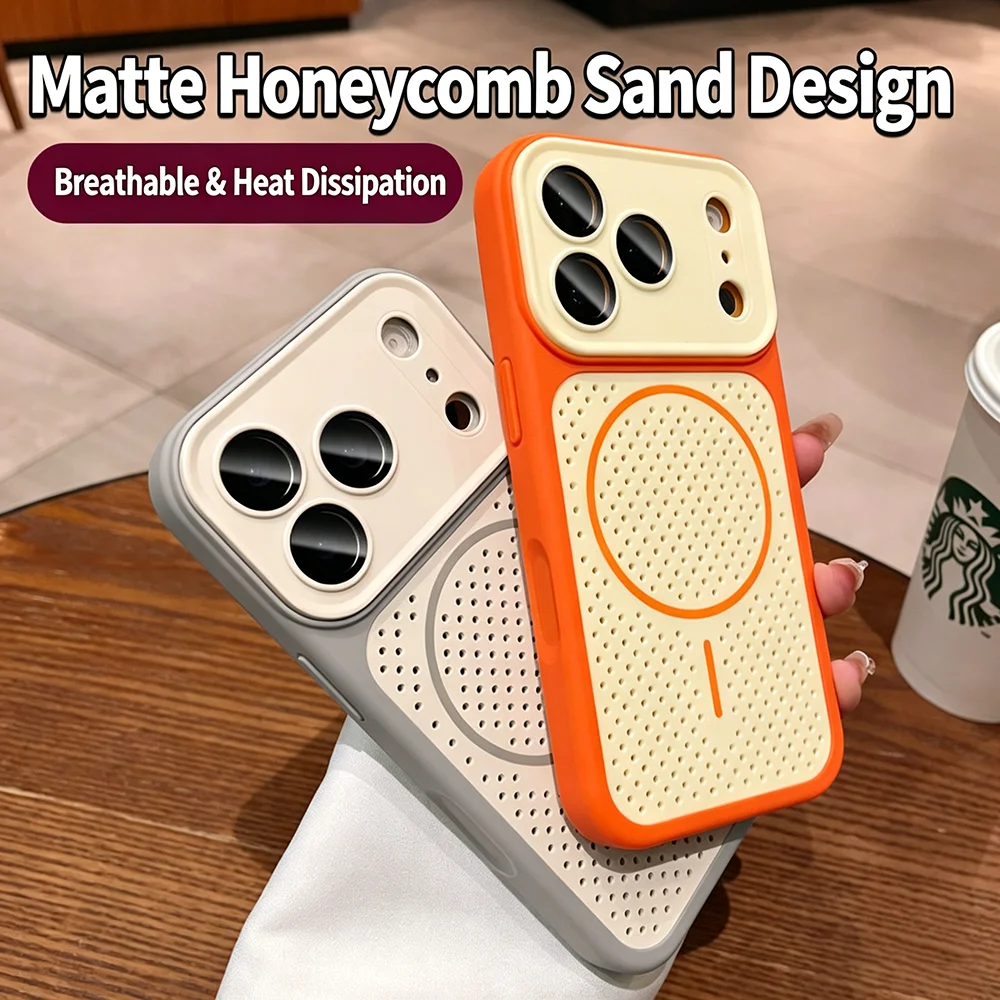 Honeycomb Magnetic Heat-Dissipating Shockproof Phone Case