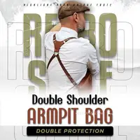 Double Shoulder Armpit Bag Medieval Leather Costume Underarm Satchel Unisex Belt Bag Halloween Accessories Retro Wallet Dropship 2