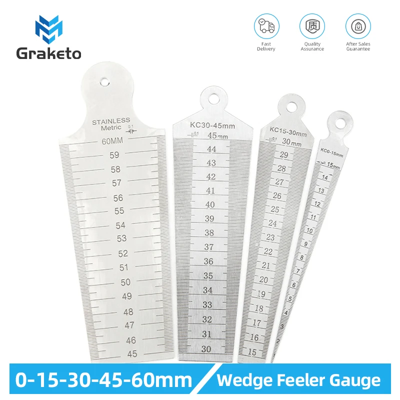 Wedge Feeler Gauge Taper Gauge Conical Gaugs For Measurement Valve Thickness Measuring Probes For Gap Thickness Meter Tool
