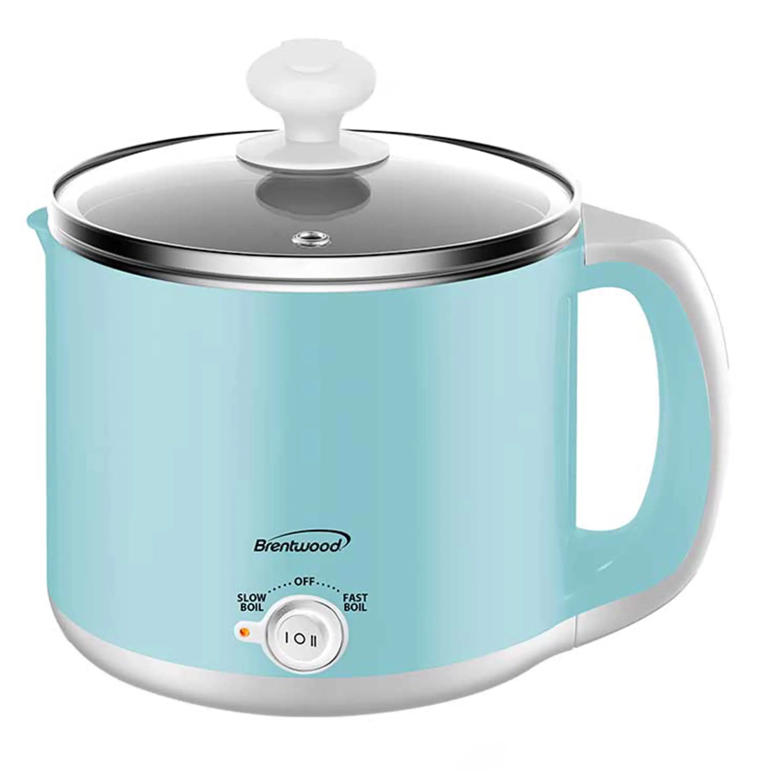 

Brentwood Stainless Steel 1.9 Quart Electric Hot Pot Cooker and Food Steamer in Blue Cooker