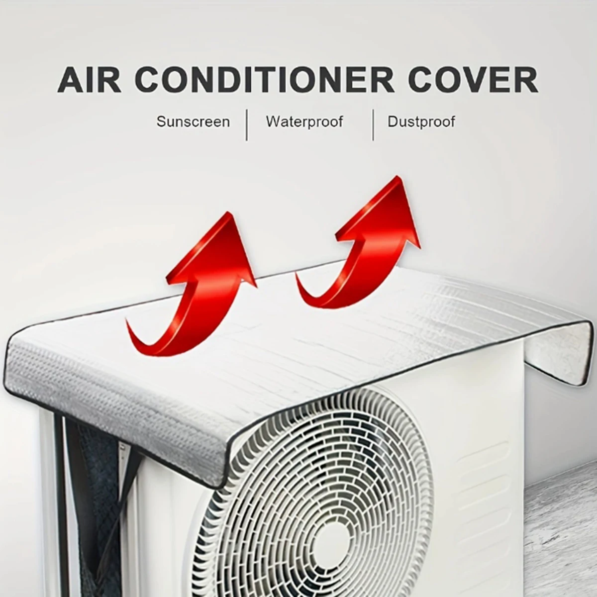 에어컨 커버 실외 에너지 절약 방수 커버 에어컨 세척 먼지 방지 햇빛 차단 AC 청소 가방