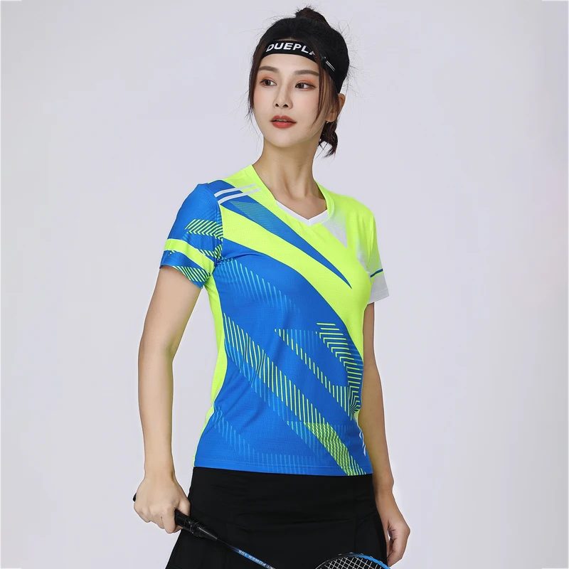 WomenSportTshirtsBadmintonNewPrintsVolleyballGymTrainingShort