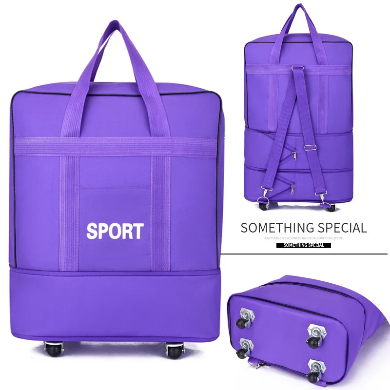Air Checked Bag Luggage Travel Universal Wheel Foldable Luggage Moving Storage Bag Oxford Waterproof Travel Packing Cubes