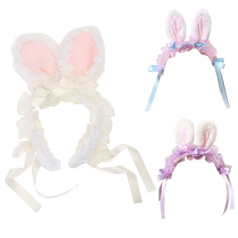 

Headband Bunny Headbands For Girls Rabbit Hair Hoop Bows Decor Fashion Rabbit Hairband Bows