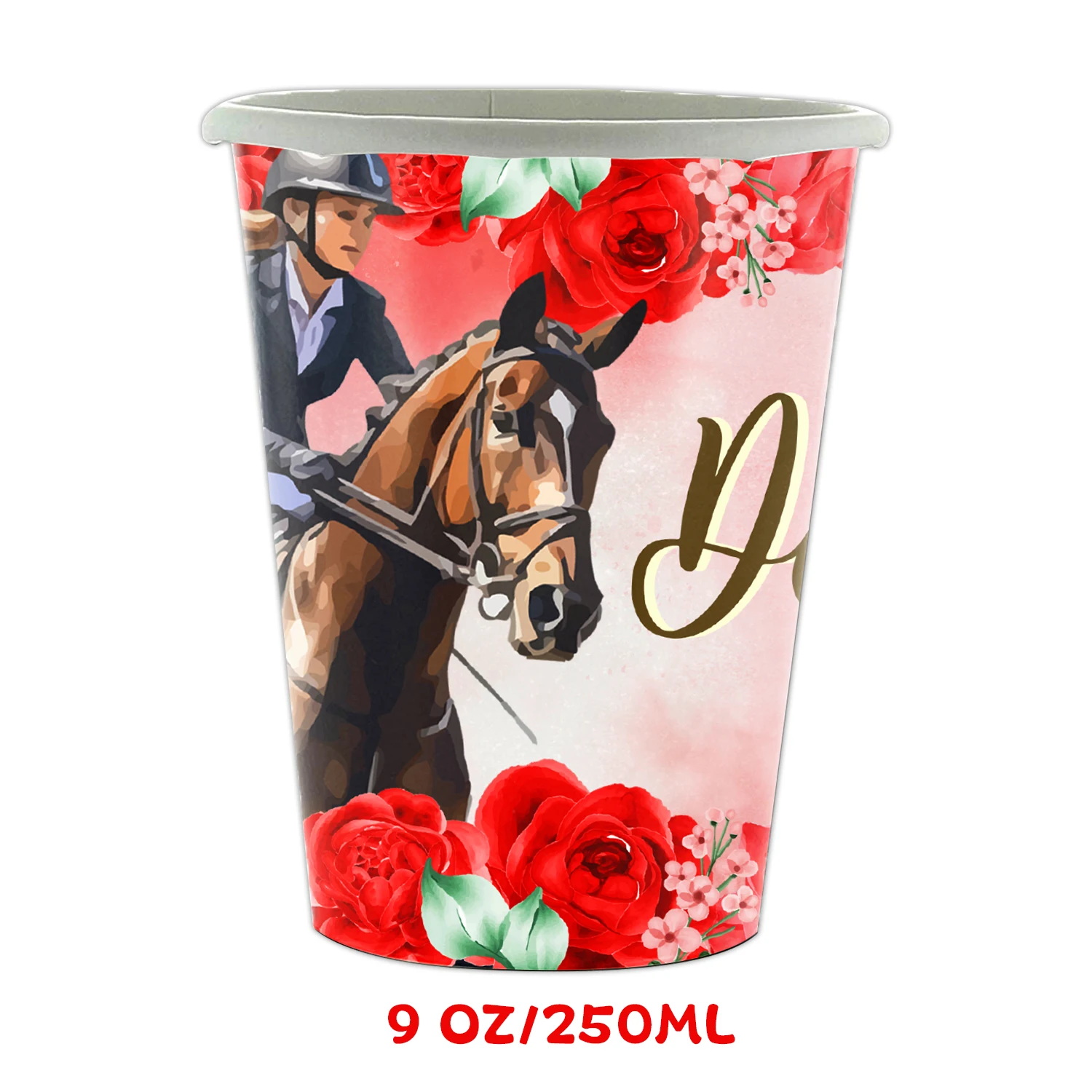 Description Picture 5 of itemHorse Race Theme Birthday Decorations Party Disposable Tableware Paper Napkins Cups Plates Tablecloths Straw
