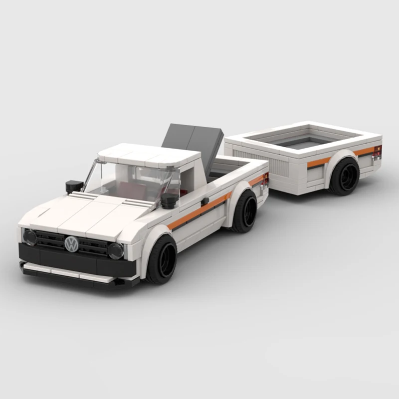MOC Bausteine Spielzeug LKW Anhänger Modell 371 Stück Kreatives Montageset Weihnachtsgeschenk für Jungen