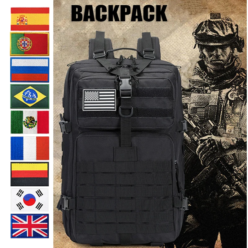 

30L/50L Tactical Backpack Men 900D Nylon Outdoor Travel Rucksack Bag Hiking Rucksacks Army Outdoor Camping Trekking Hunting Bag