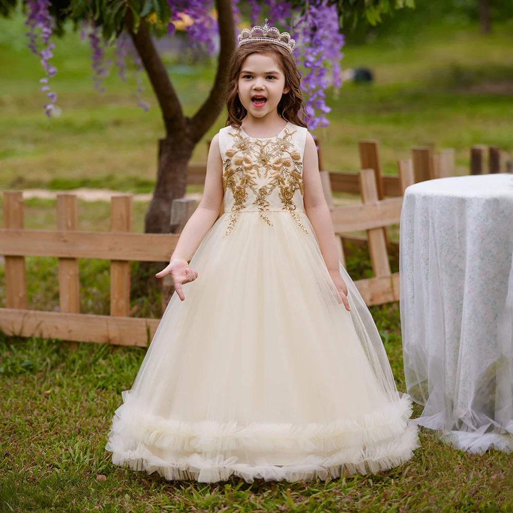 Vestidos Boho Para Damas De Honor Junior Con Falda Cascada Fucsia