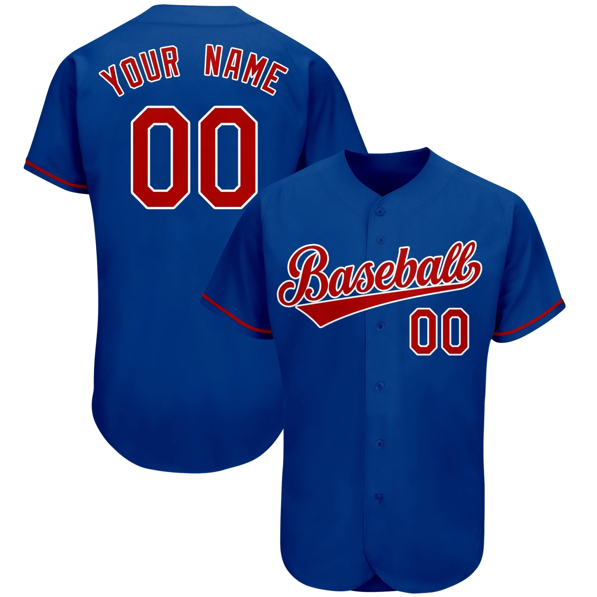 Baseball Jersey Personalized Printed Name and Numbers Design Your Own Novelty Button-down Tee Shirts for Adults/Kids