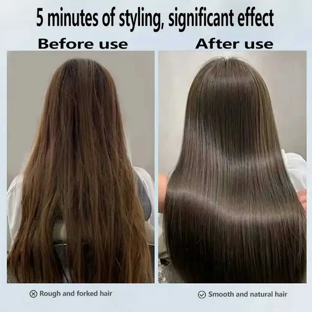 Professional 2-in-1 Hair Dryer and Straightener Negative Ion Iron Long Lasting Styling Tool Wet and Dry Straightener 4