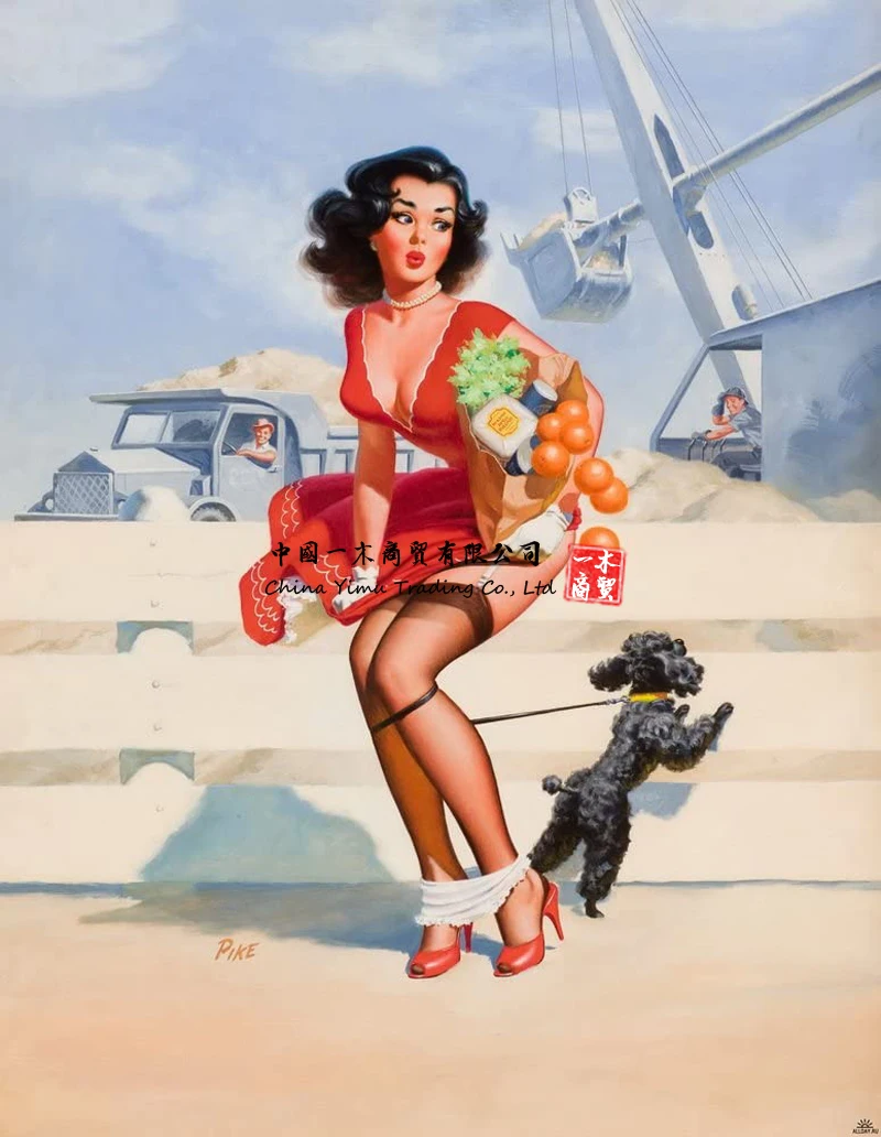 Arts Gil Elvgren Giclée Art Paper Print Art Works Dipinti Poster Riproduzione Pin Up Girls Sticker Decal