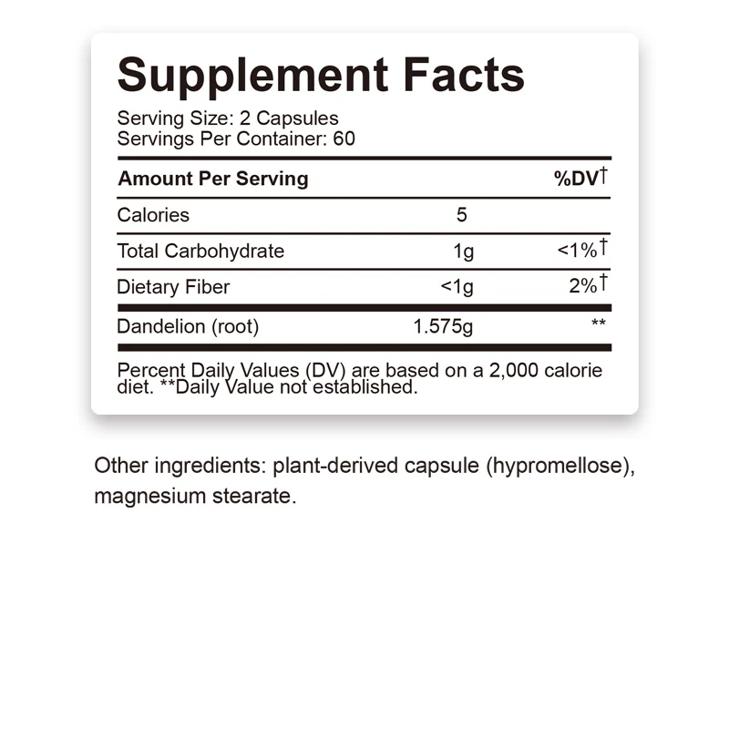Dandelion Root-Diuretic Supports Liver Detoxification and Cleanses Antioxidant