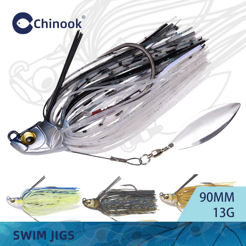 1PCS13gMetalJigsSiliconeSkirtFishingSwimbaitJigHeadsLuresBladeSaltwaterLuresPesca