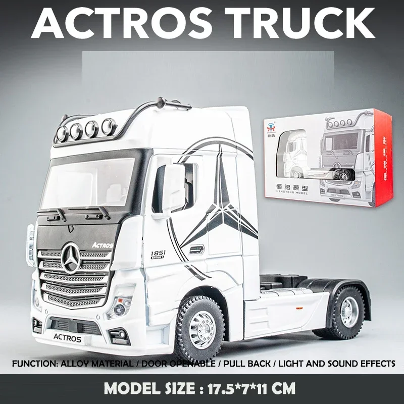 1:36 Mercedes-Benz ACTROS Simulation Alloy Truck Head Model
