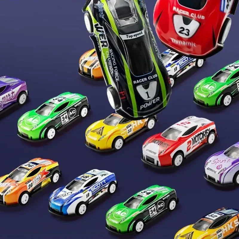 Large Deformation Truck Transporter Car with Diecast Car Model Educational Model Folding Track Racing Vehicle Boys Birthday Gift