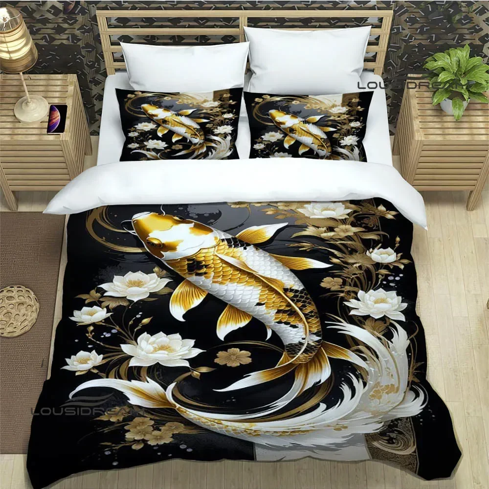 3D fish Cute printed Bedding Sets exquisite supplies set duvet cover bed comforter set bedding set luxury birthday gift 3