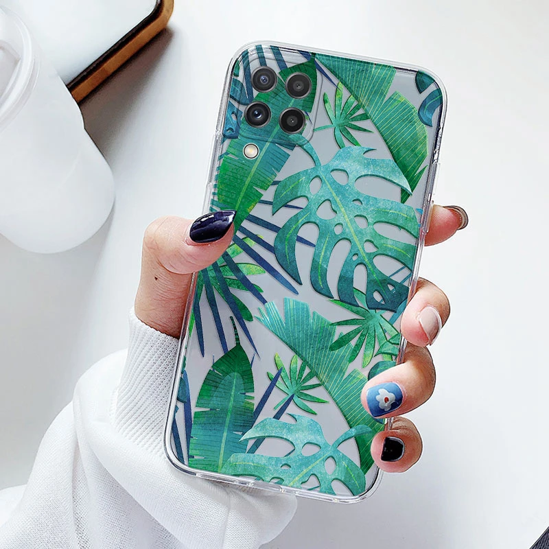 Floral Silicone Transparent Soft Phone Case with TPU Flower Design
