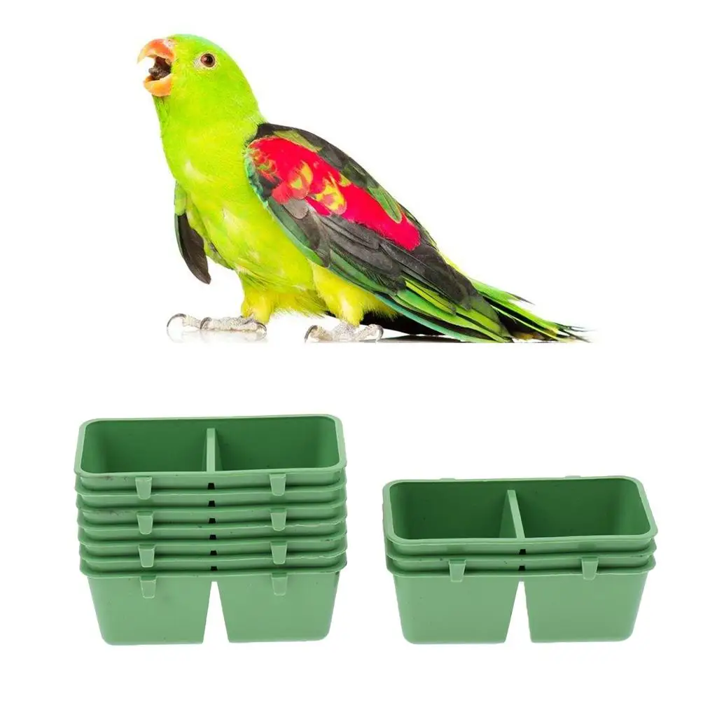 Bird Parrot Feeding Cups Food Water Bowls Dish for Small Animal Chinchilla Ferret Cockatiel Conure Parakeet 10x