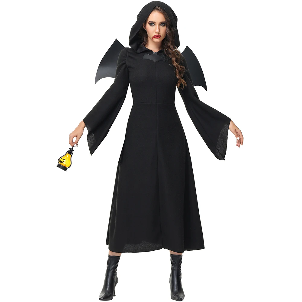 

Plus Size Adult Zombie Witch Cosplay Costume Female Deluxe Wicked Vampire Costume For Halloween Sexy Dark Angel Costume