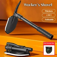 Multifunctional garden shovel for camping, suitable for camping/fishing/wild survival, etc. Shovel. Pickaxe and hoe three-in-one 1