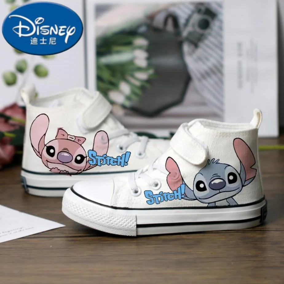 Zapatos de lona de Anime Stitch para niños, zapatillas deportivas