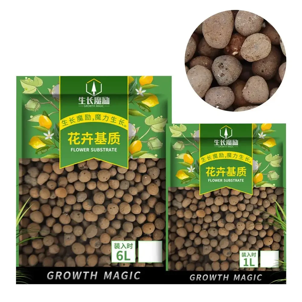 Description Picture 2 of item1L 100% Natural Expanded Clay Pebbles Organic Clay Pebbles for Hydroponic Gardening, Orchids, Drainage, Decoration, Aquaponics