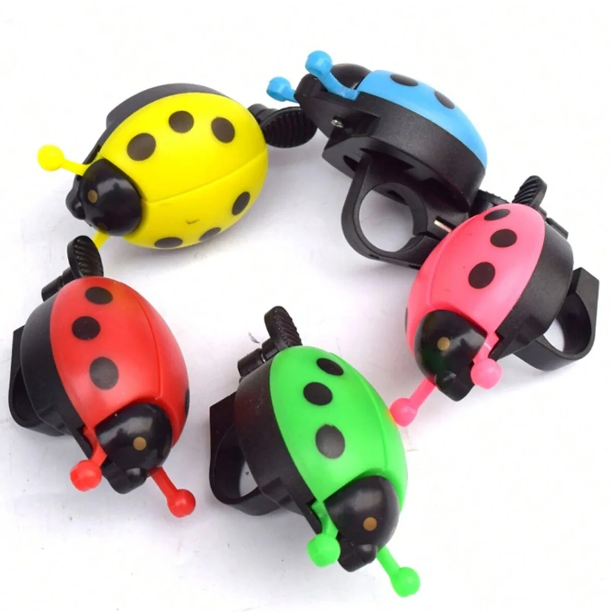 Ladybug Shaped Bicycle Bell Plastic Loud Sound Suitable for Children Adults Sports Outdoor Parts