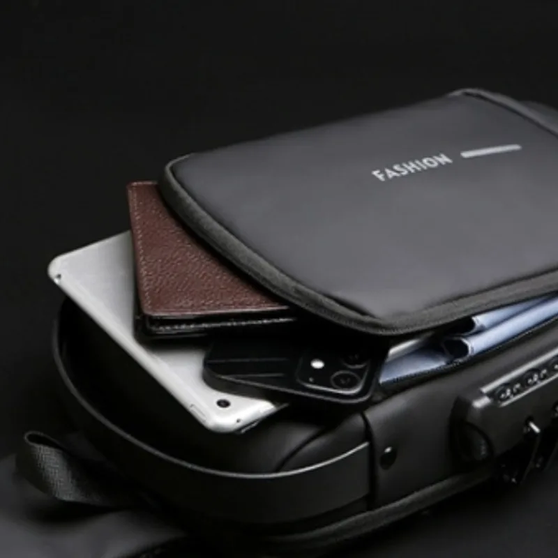 Men Multifunction Anti Theft USB Shoulder Bag Man Crossbody Cross Body Travel Sling Chest Bags Pack Messenger Pack