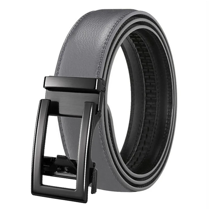 Luxury Men's Leather Belt - High Quality Designer Craftsmanship in White, Blue, Red, Brown