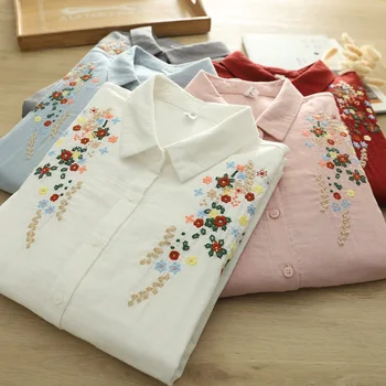 women spring lapel floral embroider 1