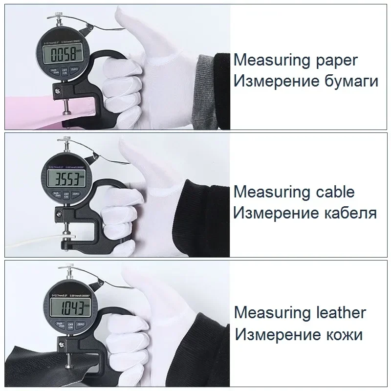 Flat Head Digital Caliper Gauge 0-25mm Thickness Gauge Digital Percentage Micrometer Film Cable Leather Paper Measuring Tools thickness gauge
